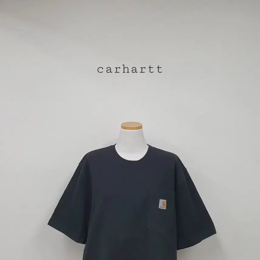[BUNJANG] Carhartt Short Sleeve T-Shirt Black Logo Pocket / 세일)No.26071603 칼하트 반팔티 포켓 로고 검정색
