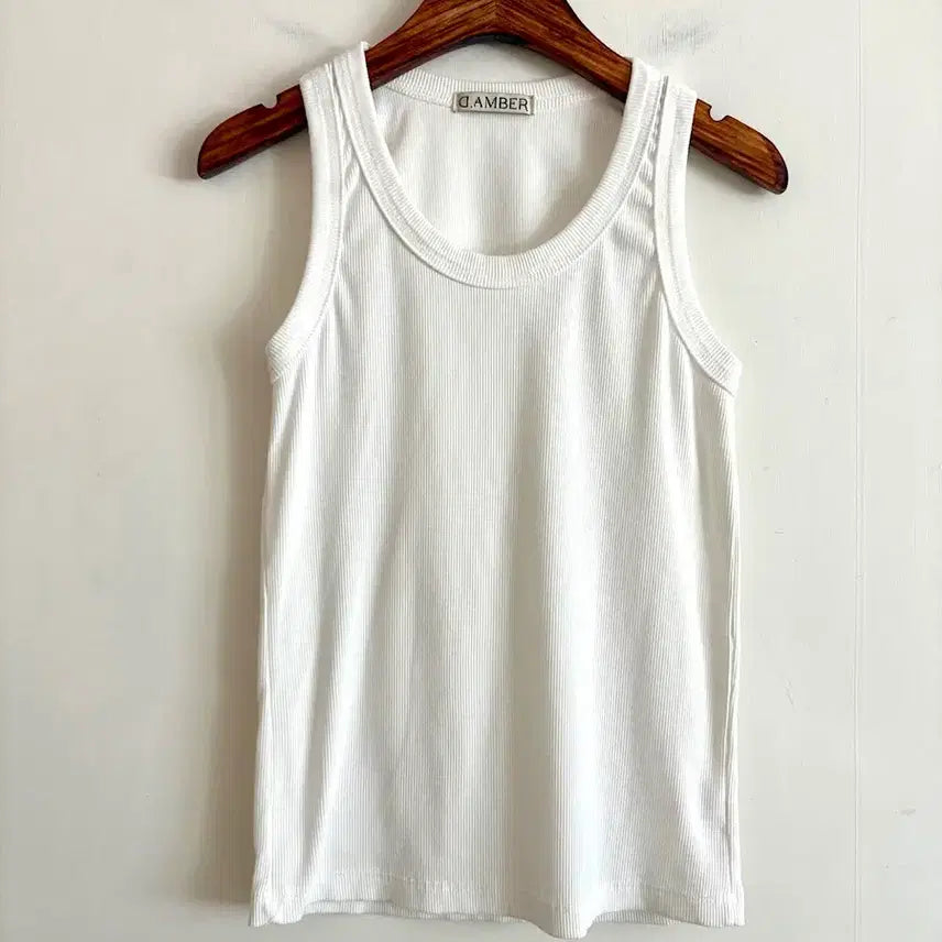 [BUNJANG] U-Neck Cotton Sleeveless Top / U넥 코튼 민소매
