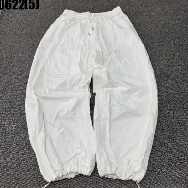 [BUNJANG] White Wide Jogger Pants / 흰색 와이드 조거팬츠