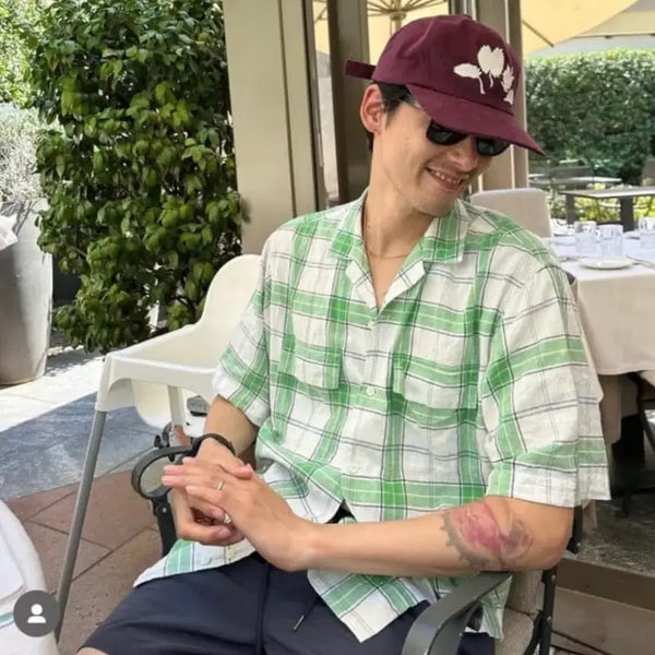 [BUNJANG] ARKET Kim Won-joong Check Pattern Shirt Green Size 48 (XL) / 김원중 아르켓 셔츠 그린 48 (체감 XL)