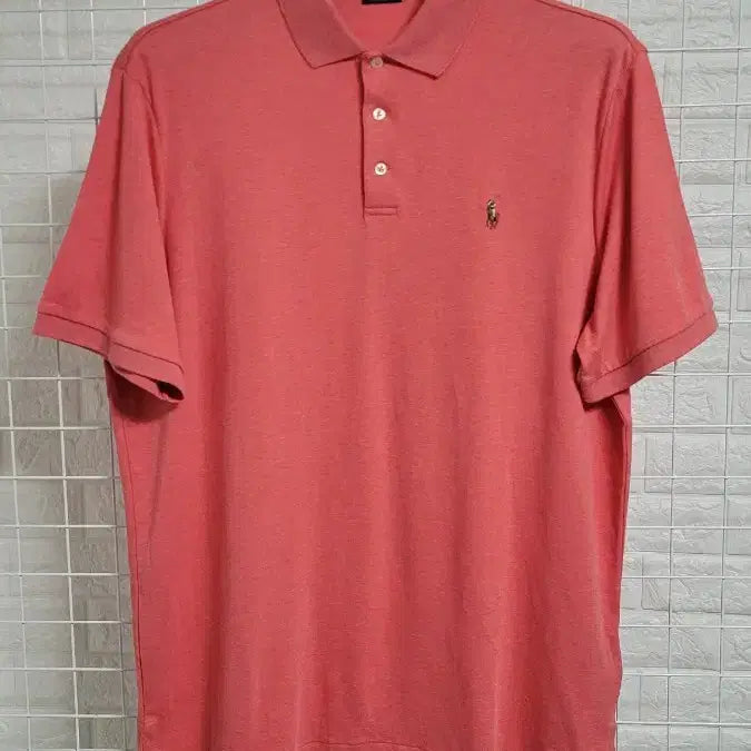 [BUNJANG] Polo Ralph Lauren Classic Fit Melange Pink Pique Collar Short Sleeve T-Shirt / [L]폴로랄프로렌 정품 클래식핏 멜란지핑크 피케 카라반팔티 (공홈 정품인증 완료)