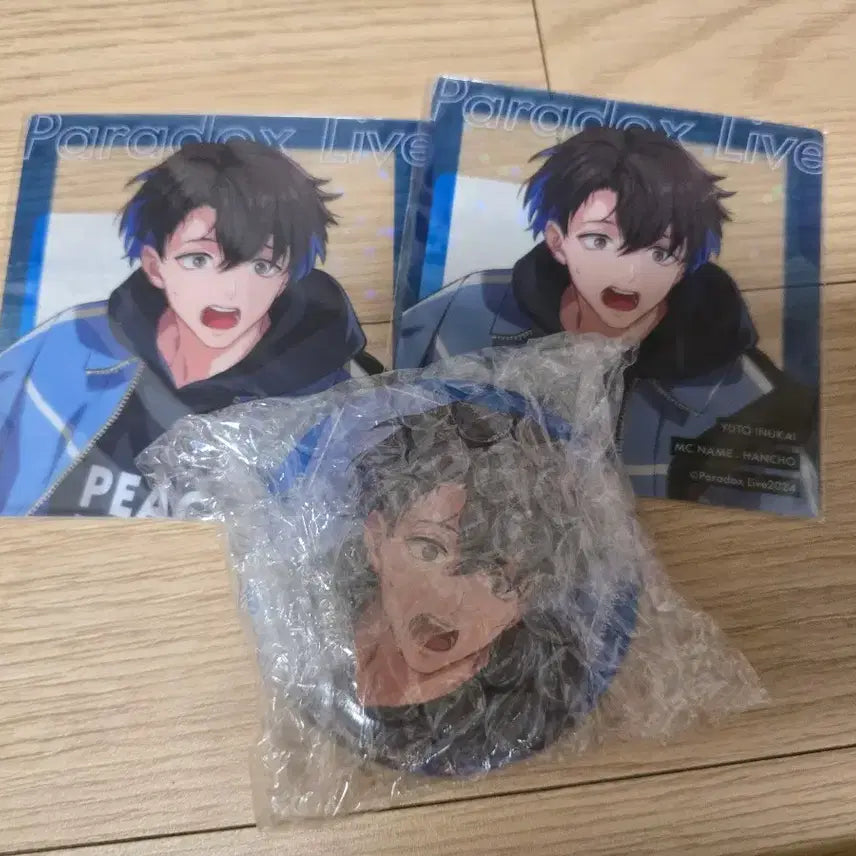 [BUNJANG] Paralife Paradox Live Inukai Yuto Casual Wear Big Can Badge + Card Bundle Set (Sealed) / [미개봉]파라라이 파라독스 라이브 이누카이 유토 사복 빅캔뱃지+카드 일괄 세트