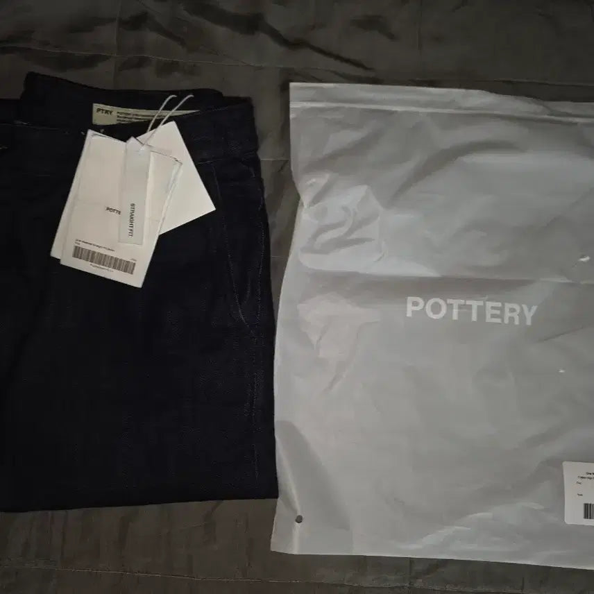 [BUNJANG] Pottery One Washed Straight Denim Blue Size 3 / 포터리 원워시드 스트레이트 데님 블루 3사이즈