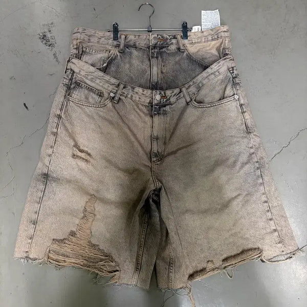 [BUNJANG] Zara Overlay Bermuda Denim Pants Size 34 / 자라 오버레이 버뮤다 데님 팬츠 34