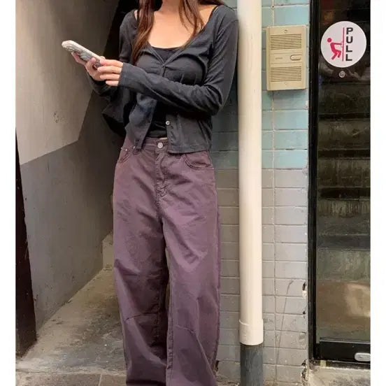 [BUNJANG] Feelings Basil Summer Pants Purple / 필링스 바질썸머팬츠 퍼플