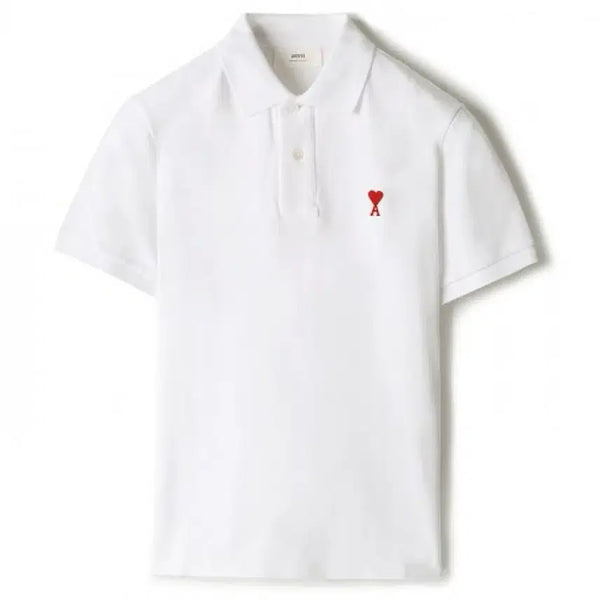 [BUNJANG] AMI Paris AMI de Coeur Logo Embroidered Polo Shirt (2XL) / 정품 빅사이즈 아미자수 카라티  (새상품)