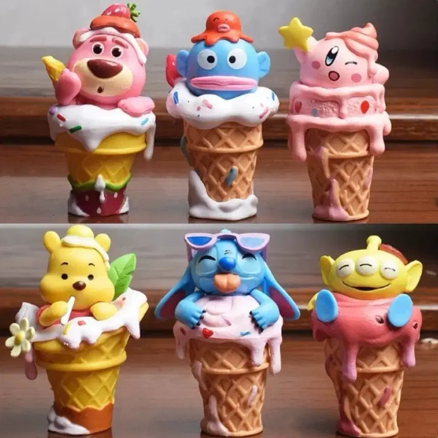 [BUNJANG] Disney Ice Cream Figures 6-Piece Set (Sealed) / 디즈니 아이스크림 피규어 미개봉 6종 세트로 일괄 판매합니다.