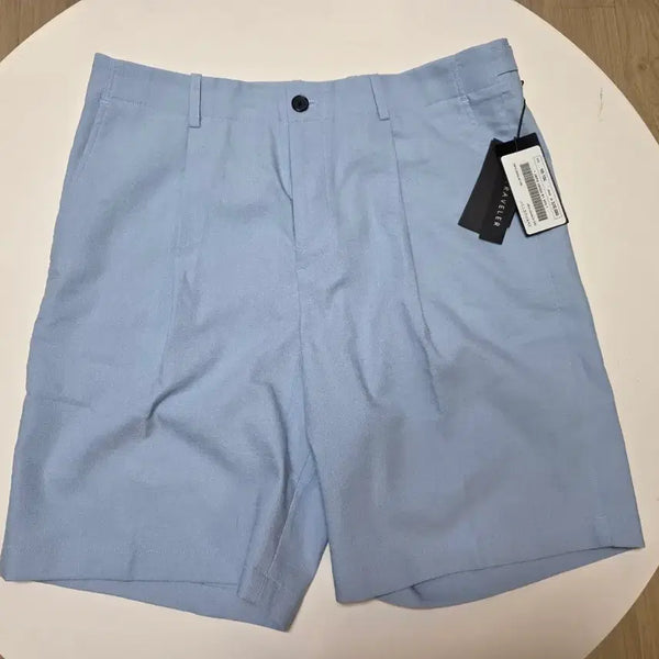 [BUNJANG] Jil Stuart New York Linen Blend Shorts Sky Blue / 질스튜어트뉴욕 린넨 혼방 쇼츠 반바지 32 33 정가 32만원 스카이블루