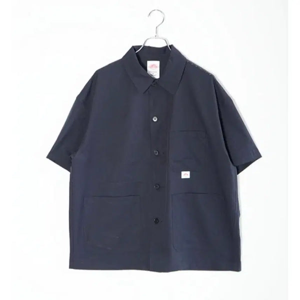 [BUNJANG] DANTON Ripstop Dot Air Short Sleeve Coverall Navy Shirt / 단톤 / 립스탑 닷에어 반소매 커버올 네이비 셔츠 / 42