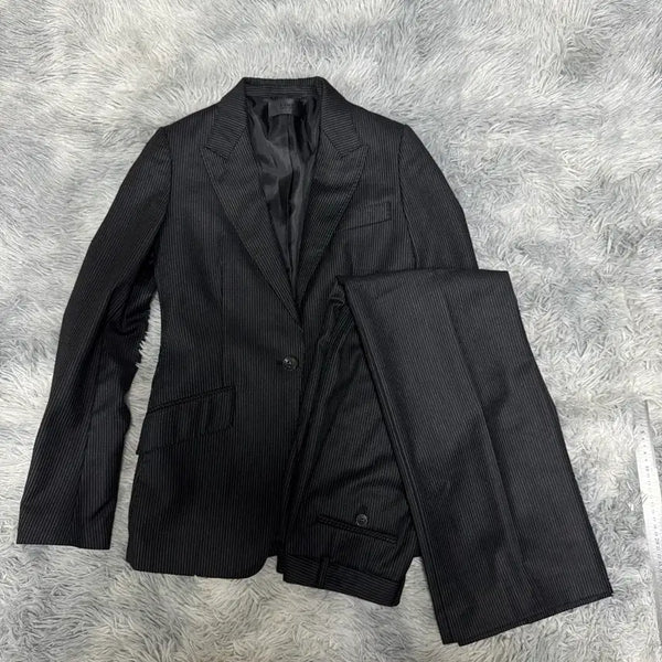 [BUNJANG] Time (Hansem) Women's Striped Wool Suit - Slim 55 Size / 한섬 타임 스트라이프 여성 울 수트 76-90-160 (슬림55)사이즈