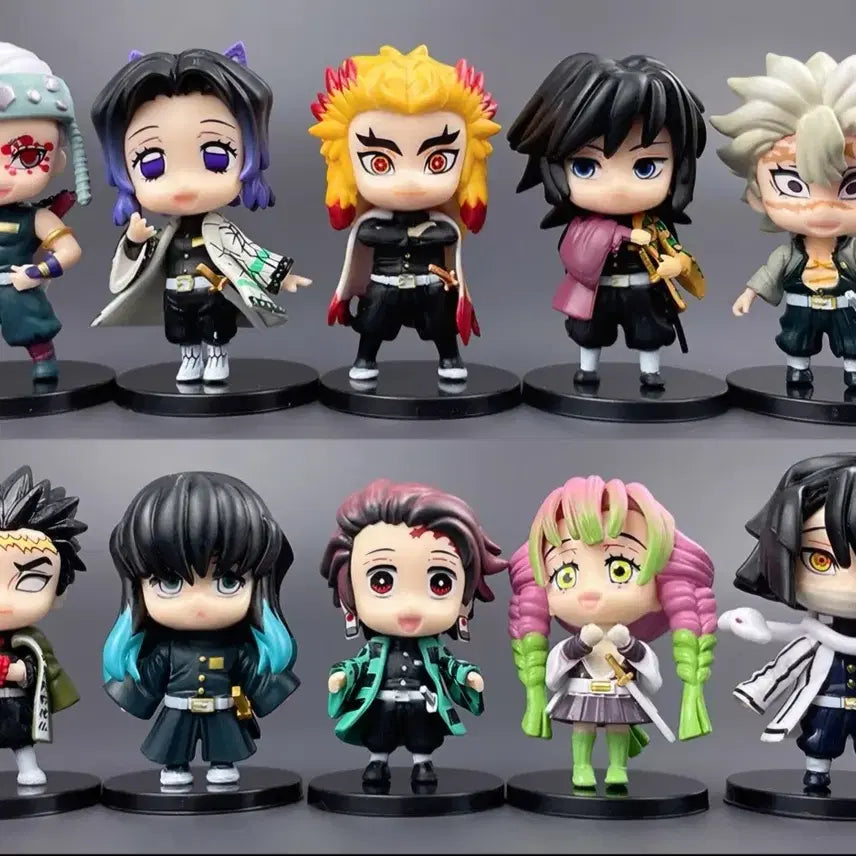 [BUNJANG] Demon Slayer 10-Piece Figure Bundle Set (Sealed) / 귀멸의 칼날 미개봉 피규어 10종 세트로 일괄 판매합니다.