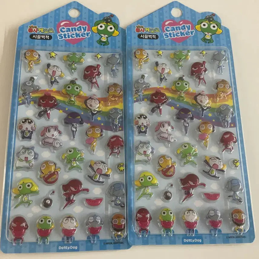 [BUNJANG] Keroro Candybongbong Tamama Gyororo Kururu Watermelon Stickers / 새상품 케로로 캔디봉봉 스티커 시끌벅적 타마마 기로로 쿠루루 수박