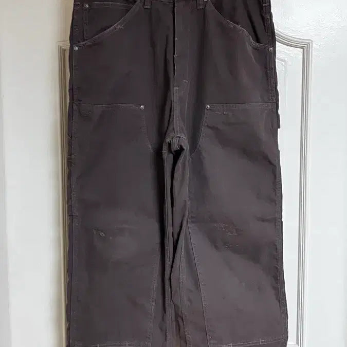 [BUNJANG] Khakis Washed Carpenter Pants Brown / [M]카키스 워시드 카펜터 팬츠 브라운