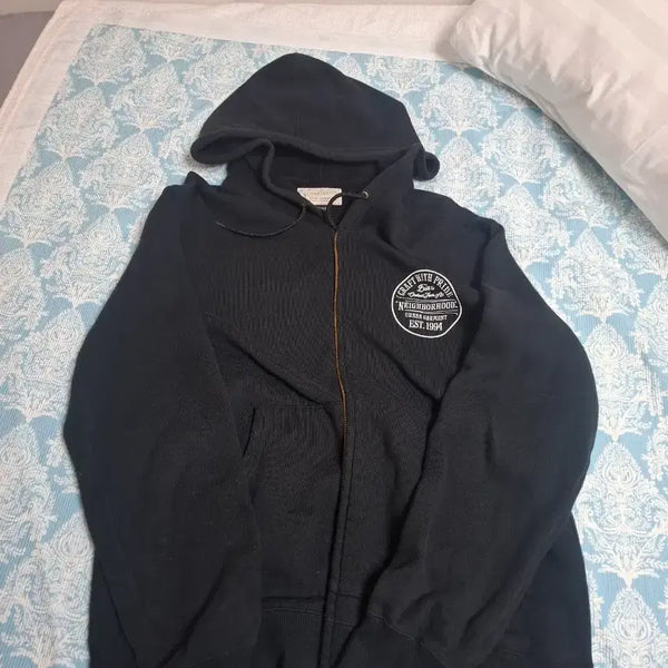 [BUNJANG] Neighborhood Embroidered Hoodie / 네이버후드 자수 후드집업