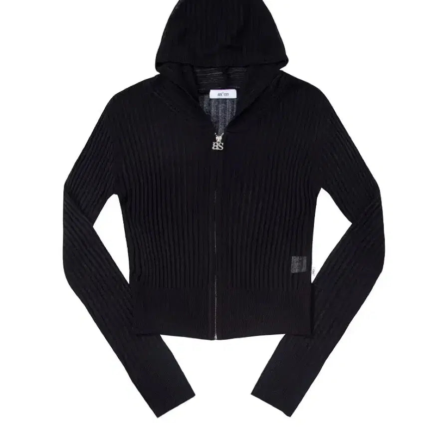[BUNJANG] AZON Nadia Summer Knit Zip-Up Black / 애즈온 나디아 썸머 니트 집업