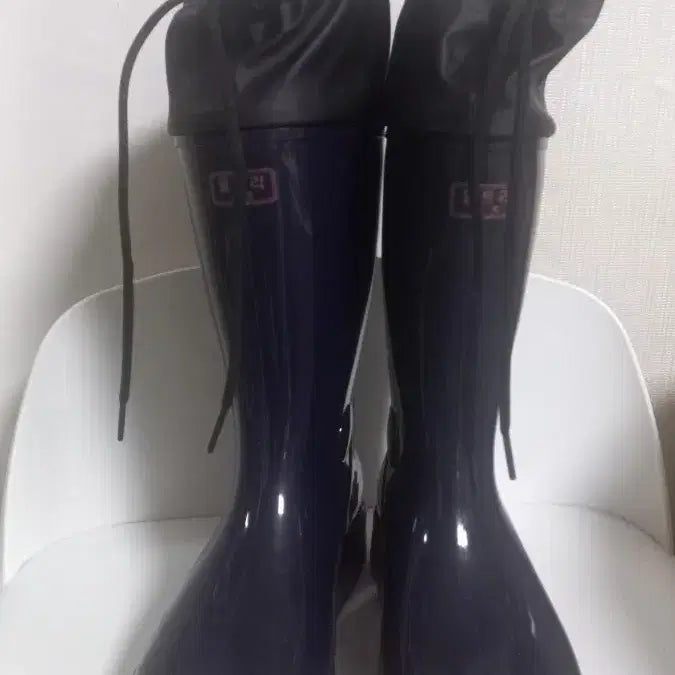 [BUNJANG] Women's Black Rain Boots Size 245 / 블랙 레인부츠 245  새상품