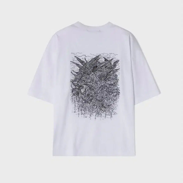 [BUNJANG] Songzio Homme Embroidered Short Sleeve T-Shirt (Size 50/105) / [새상품]송지오옴므 자수 반팔 50(105)