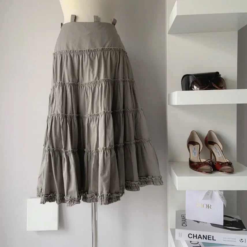 [BUNJANG] Partimento Tiered Skirt Grey / 28 Partimento 캉캉 스커트 그레이