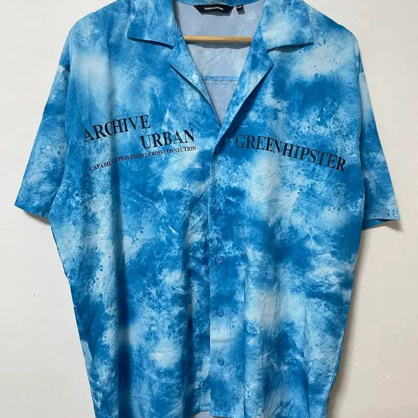 [BUNJANG] Intercrew Spandex Relaxed Fit Short Sleeve Shirt (Authentic) / 105 intercrew 스판 루즈핏 반팔 셔츠 정품