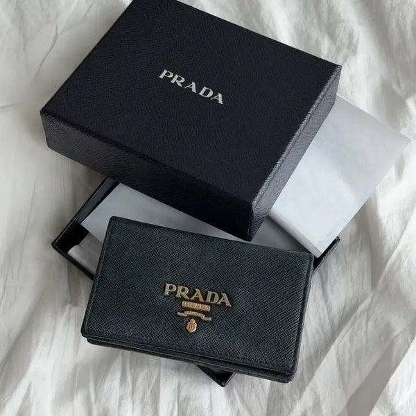 [BUNJANG] Prada Saffiano Card Holder Black / 프라다 사파이노 카드지갑