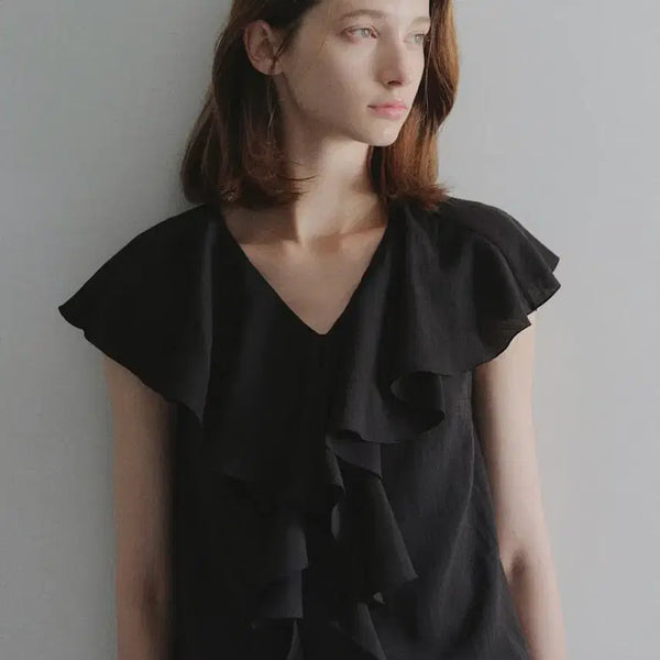 [BUNJANG] Eloju Adele Ruffle Blouse / 엘로주 아델 러플 블라우스      Adele Ruffle Blouse