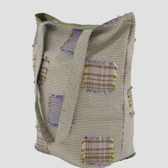 [BUNJANG] Kimau Check Patchwork Bag / Kimau 체크 패치워크 백