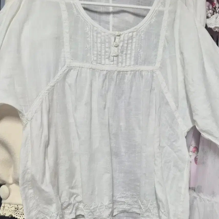 [BUNJANG] Vintage Mori Girl Embroidered Blouse / 빈티지 모리걸 블라우스 1
