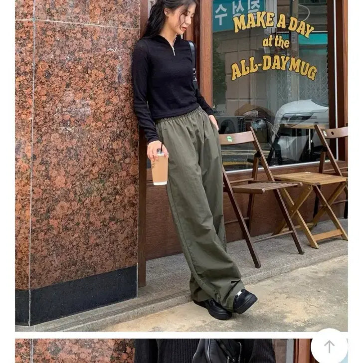 [BUNJANG] Daily Jou Dare Banding Pants Khaki / 데일리쥬 데어 밴딩팬츠 카키