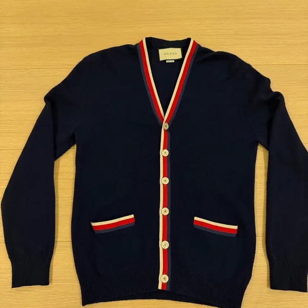 [BUNJANG] Gucci Navy Cashmere Knit Cardigan / 정품/구찌 네이비 캐시미어 니트 가디건
