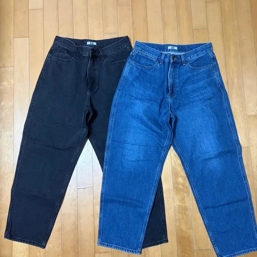 [BUNJANG] Uniqlo U 23FW Relaxed Fit Jeans (32 Size, Black/Blue) / 유니클로 u 23fw 릴렉스핏 진 32사이즈 블랙, 블루