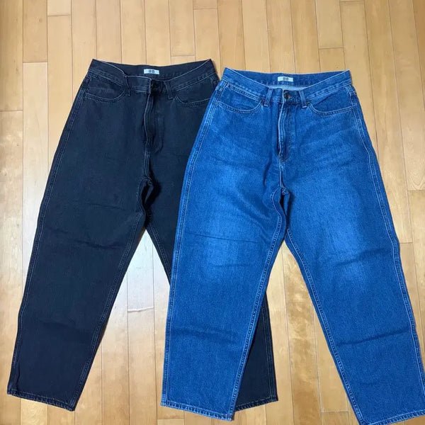 [BUNJANG] Uniqlo U 23FW Relaxed Fit Jeans (32 Size, Black/Blue) / 유니클로 u 23fw 릴렉스핏 진 32사이즈 블랙, 블루