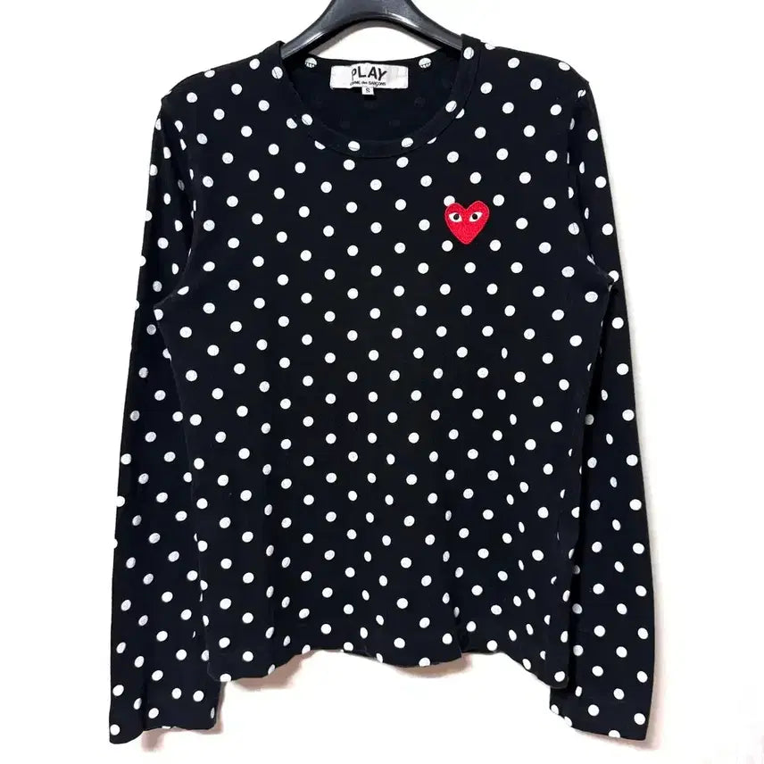 [BUNJANG] Comme des Garçons Women's Polka Dot Long Sleeve T-Shirt / [S,90]꼼데가르송 여성 도트 긴팔티 롱슬리브
