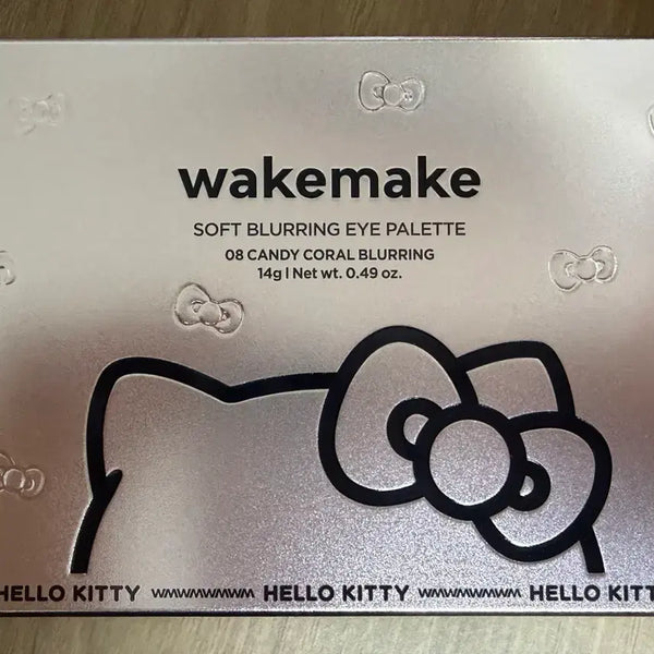 [BUNJANG] WAKEMAKE Soft Blurring Eye Palette 08 Candy Coral Blurring Hello Kitty Edition / [한정판] 웨이크메이크 소프트 블러링 아이 팔레트 08 캔디 코랄 블러링 헬로키티 에디션