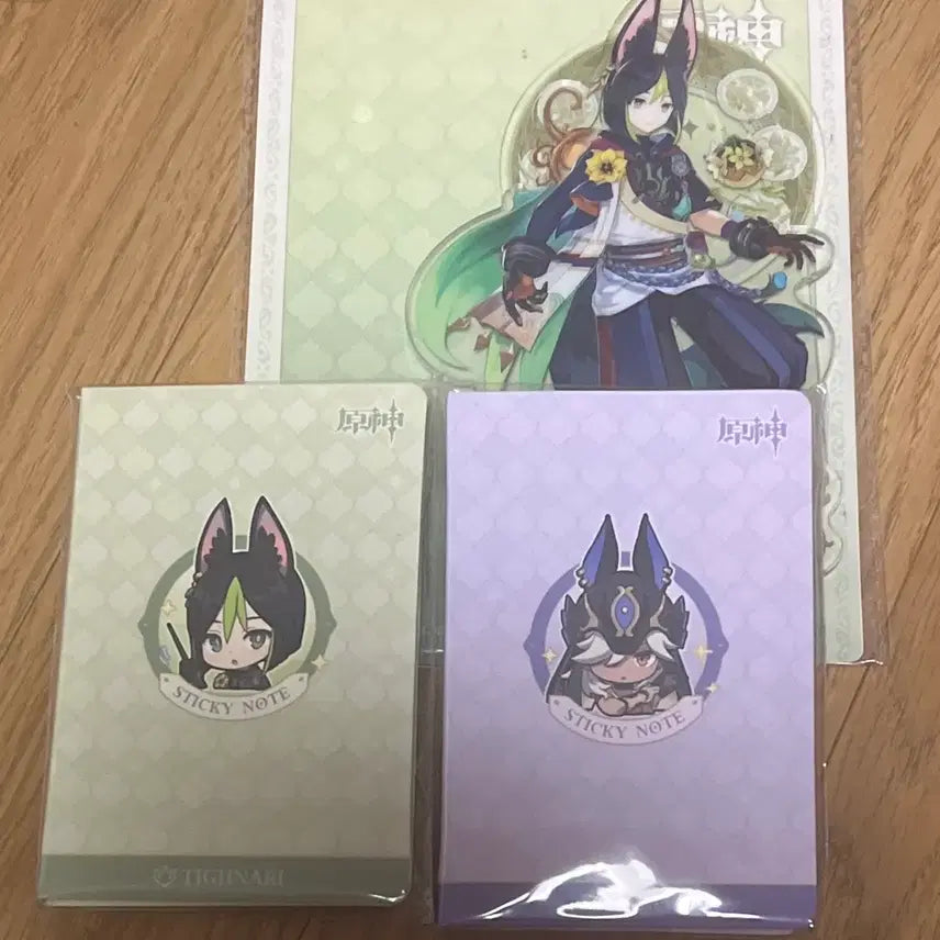 [BUNJANG] Genshin Impact Tighnari Acrylic Stand & Memo Pad Bundle Set / 원신 타이나리 아크릴, 메모지 일괄
