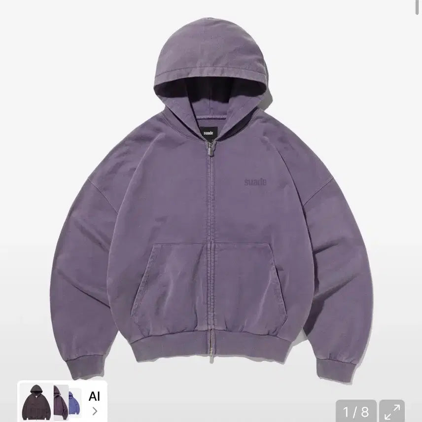 [BUNJANG] SUADE Washed Cropped Hooded Zip-Up Jacket L / [새상품] SUADE 크롭 워시드 후드 집업 L