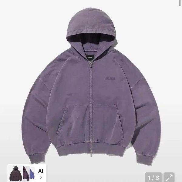 [BUNJANG] SUADE Washed Cropped Hooded Zip-Up Jacket L / [새상품] SUADE 크롭 워시드 후드 집업 L