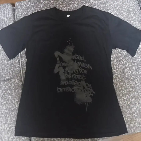 [BUNJANG] Black Short-Sleeve T-Shirt / 블랙 반팔 티셔츠