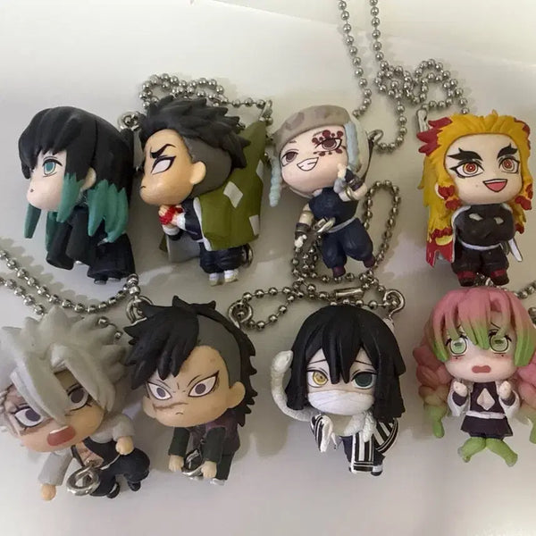 [BUNJANG] Demon Slayer: Kimetsu no Yaiba Keychain Gacha Set Vol. 2 & 3 Bundle / 귀멸의 칼날 귀칼 대롱 가챠 2탄 3탄 일괄 사네미 무이치로 이구로