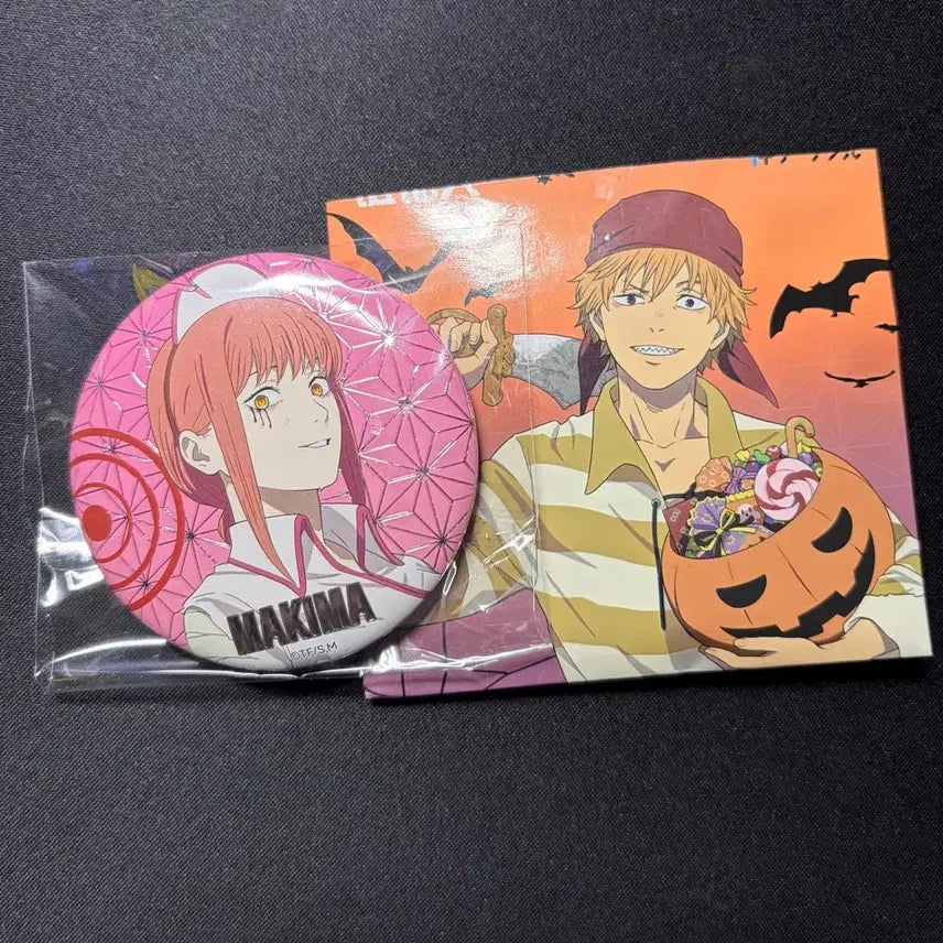 [BUNJANG] Chainsaw Man Halloween Makima Can Badge / 체인소맨 할로윈 캔뱃지 마키마