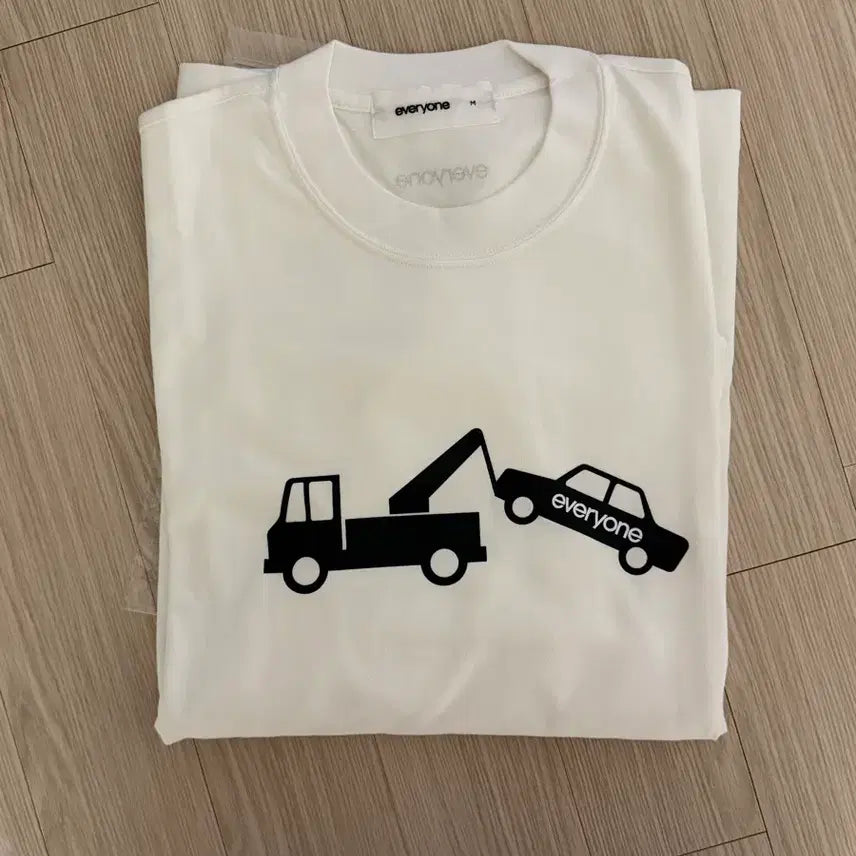 [BUNJANG] Everyone Wrecker Long Sleeve Tee Shirt (White) / Everyone 에브리원 wrecker long sleeve tee shirt (WHITE) -M
