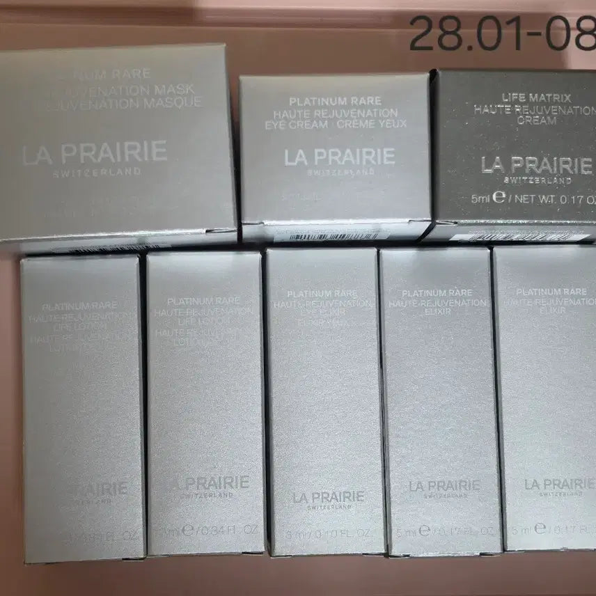 [BUNJANG] La Prairie Platinum Rare Skincare Set (Mask, Eye Cream, Cream, Elixir) / 라프레리 플래티넘 레어 스킨케어 세트 (마스크, 아이크림, 크림, 엘릭시어)