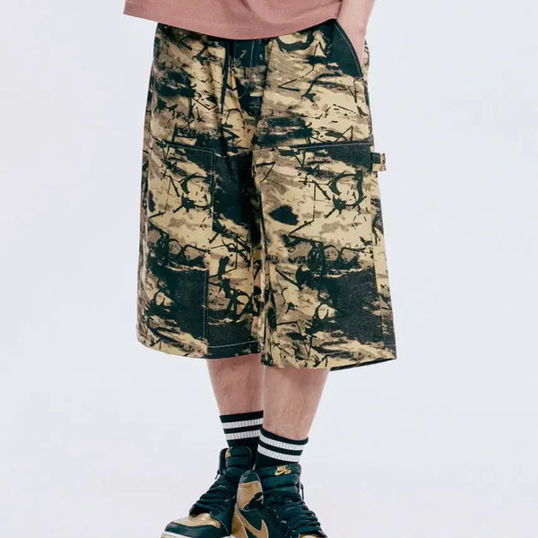 [BUNJANG] Wildrock Camo Bermuda Shorts L Size / 정가5.87 새거쿨거택포 핏, 디자인환상 카모 남자버뮤다(존멋)