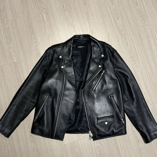 [BUNJANG] Dopestyle Lambskin Double Rider Jacket L / 도프제이슨 램스킨 더블라이더 L