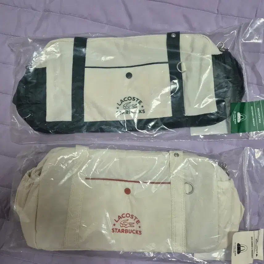 [BUNJANG] Starbucks x Lacoste Multi Bag Boston Bag - Sealed New / 스타벅스 라코스테 콜라보 멀티플백 보스턴백 가방 미개봉 새상품