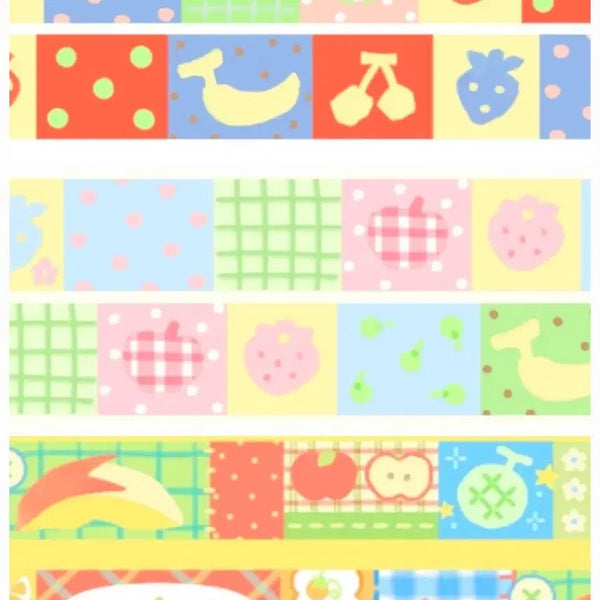 [BUNJANG] Cotton Fruit 3 Types Washi Tape Set / 코튼 과일 3종 마테띵