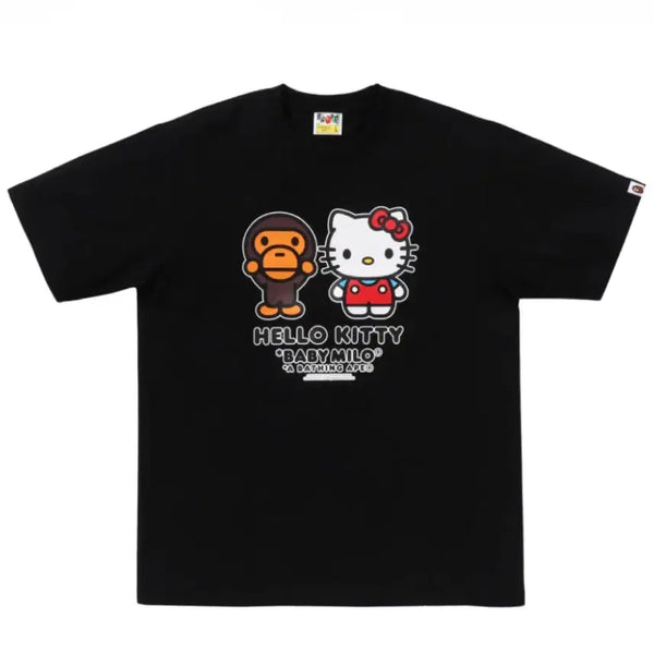 [BUNJANG] BAPE BABY MILO x Hello Kitty T-Shirt Black / 베이프 베이비 마일로 x 헬로 키티 티셔츠 블랙
