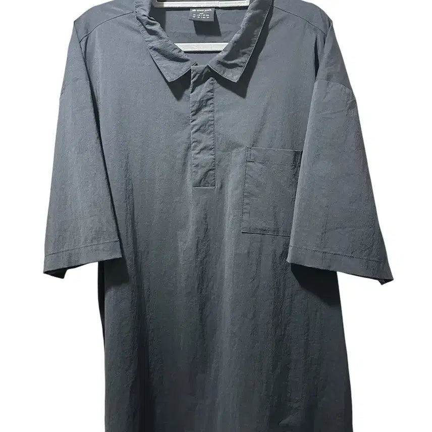 [BUNJANG] Snow Peak Root Woven Polo T-Shirt Charcoal 2XL / 스노우피크 루트 우븐 폴로 티셔츠 차콜 2xl