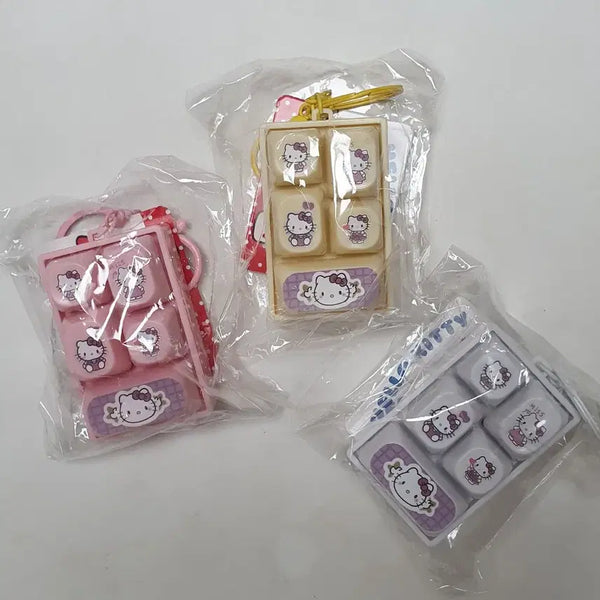 [BUNJANG] Hello Kitty 5-Piece Keycap Keychain / 개당가격)헬로키티 5구 키캡 키링 새상품
