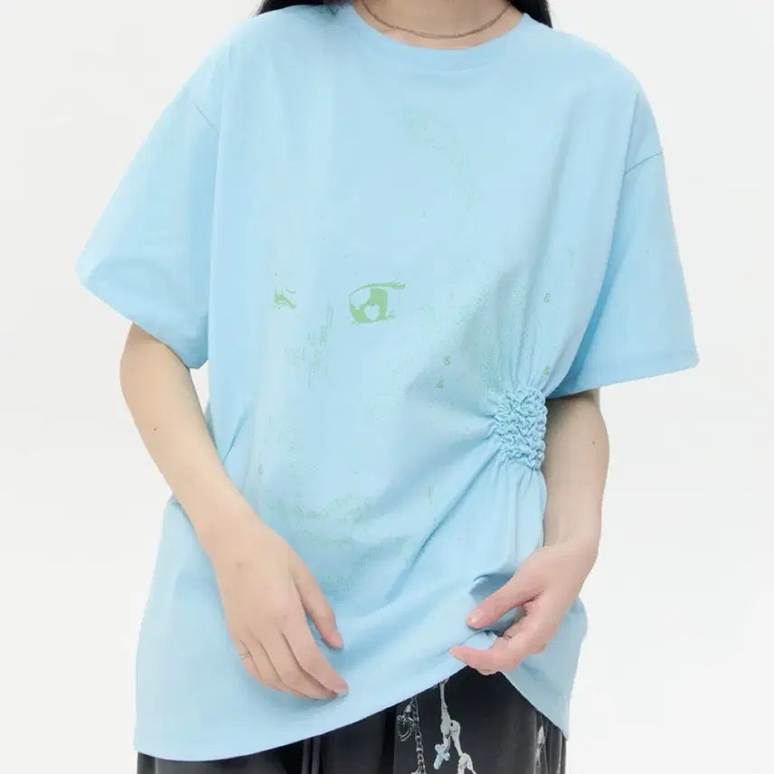 [BUNJANG] Typeservice Scattered Ruched Top / 타입서비스 SCATTERED RUCHED TOP, 품절색상