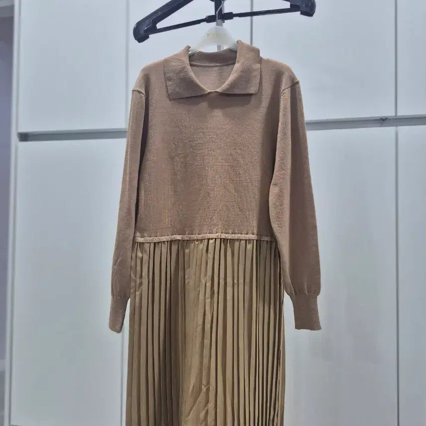 [BUNJANG] Long Knit and Pleated Dress / 롱 원피스